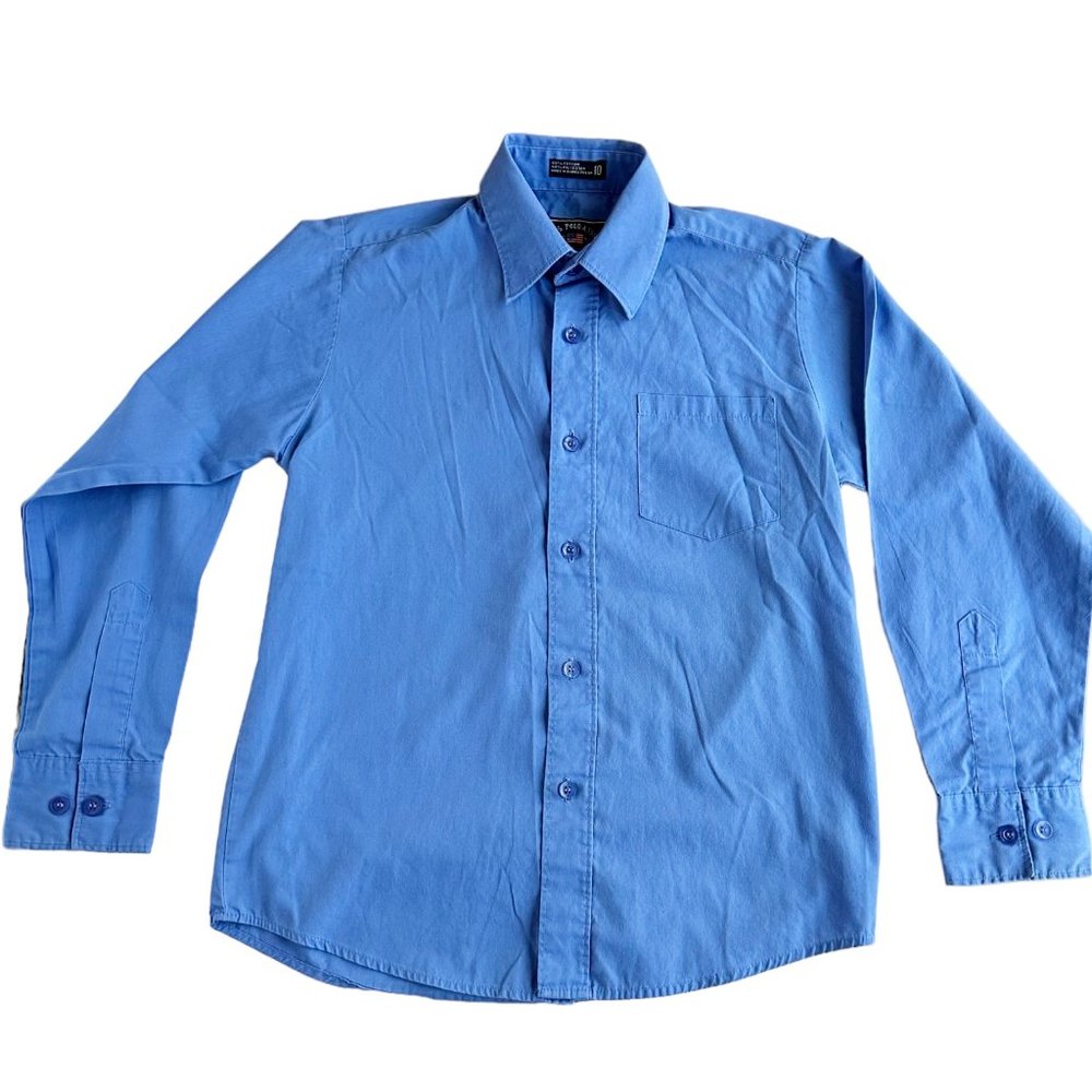 EUC BOY’S U.S. Polo Association uniform division long sleeve button down shirt